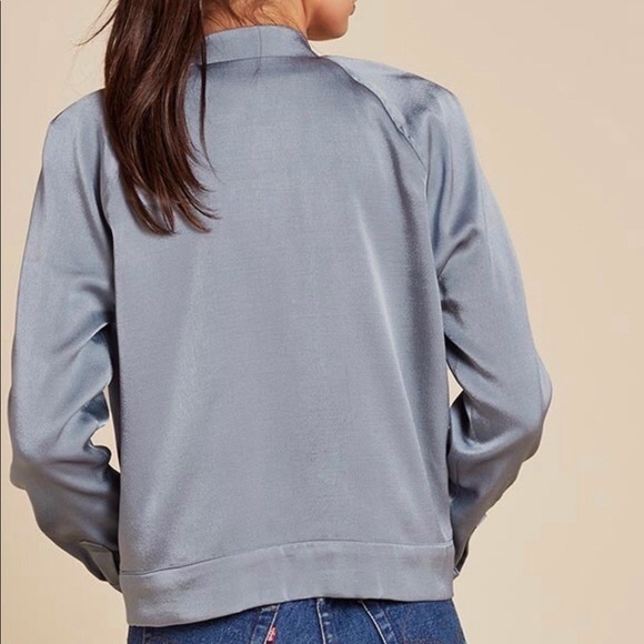 Reformation Satin Bomber Jacket - Picture 3 of 5